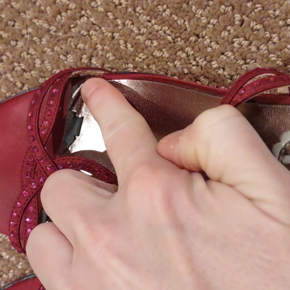 Raspberry, Fushia hot pink bling open toe heeled sandals, BP - Picture 9 of 12